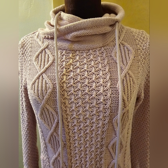❄️LL Bean Signature Cowl Neck Sweater in Pale Pink Women's Size XS - Picture 2 of 8